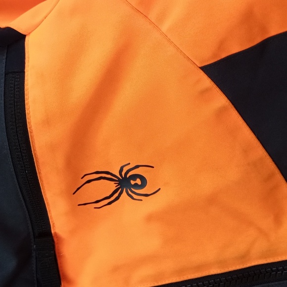 Kids SPYDER Neon Orange Winter Jacket Challenger Boys 2021 - Picture 4 of 11